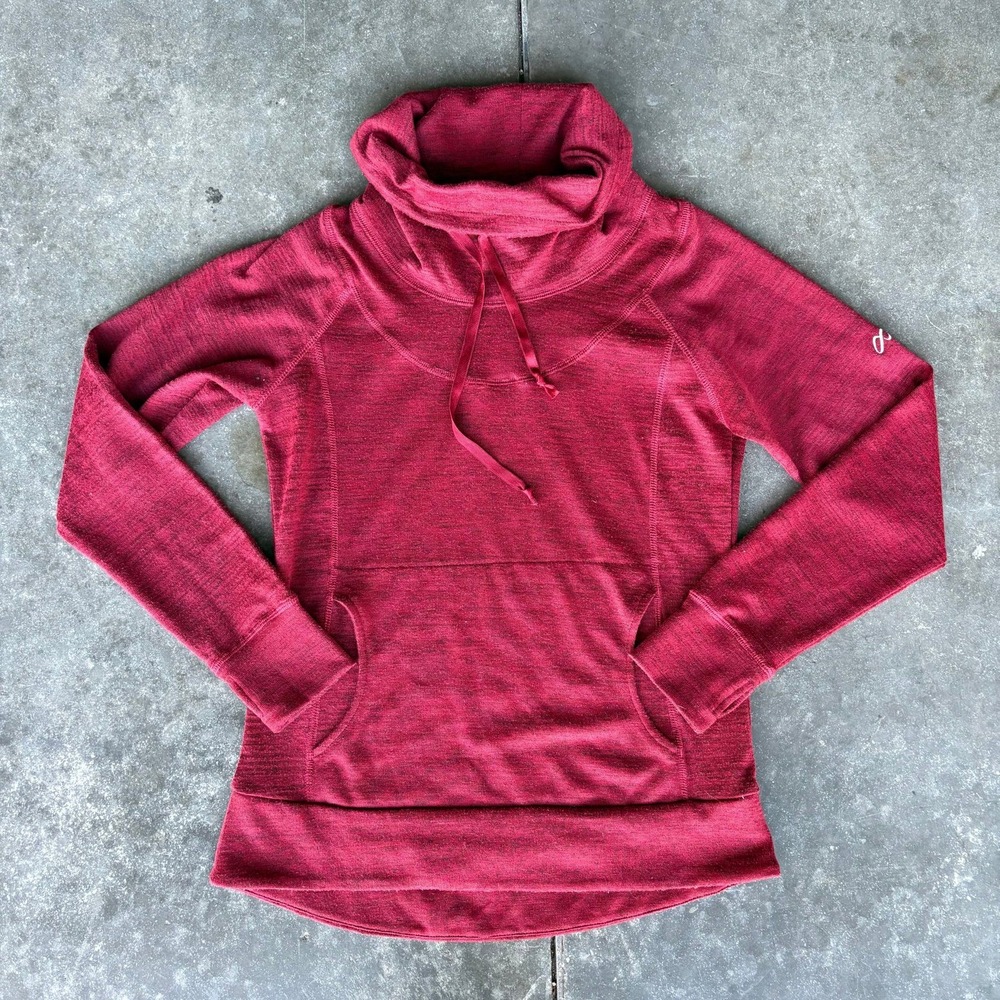 Kuhl Lea Cowl Neck Pullover Sweater Women's Size S Heathered Red Outdoor Winter